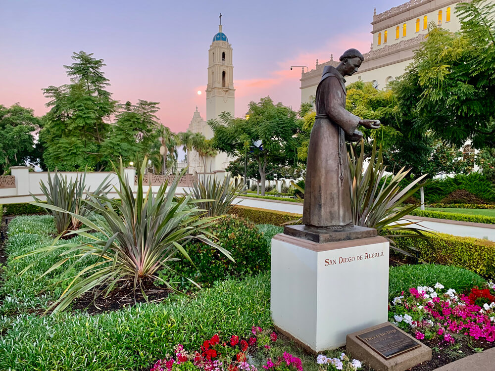 USD campus statue of San Diego de Alcala
