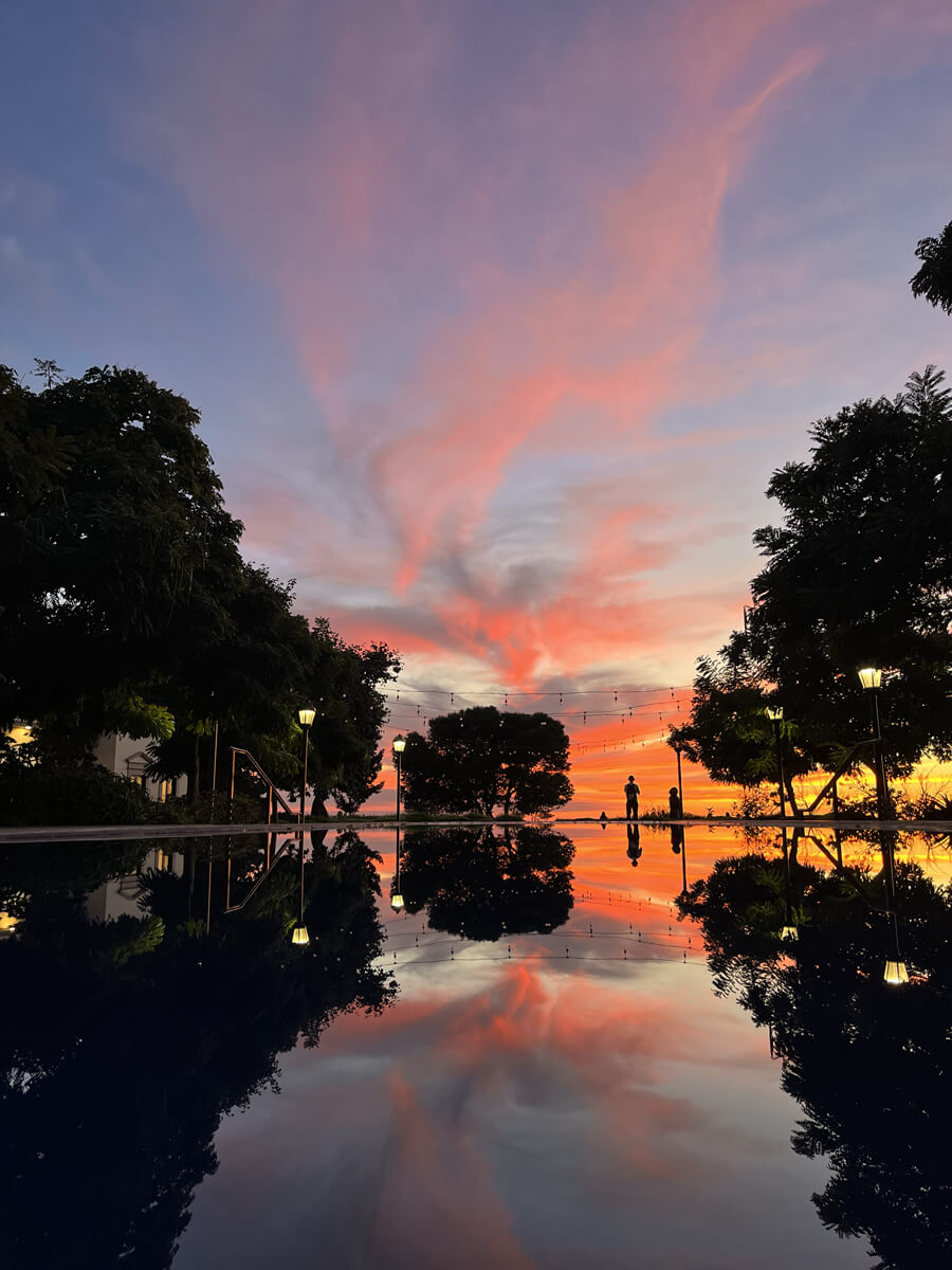 USD reflection pool sunset