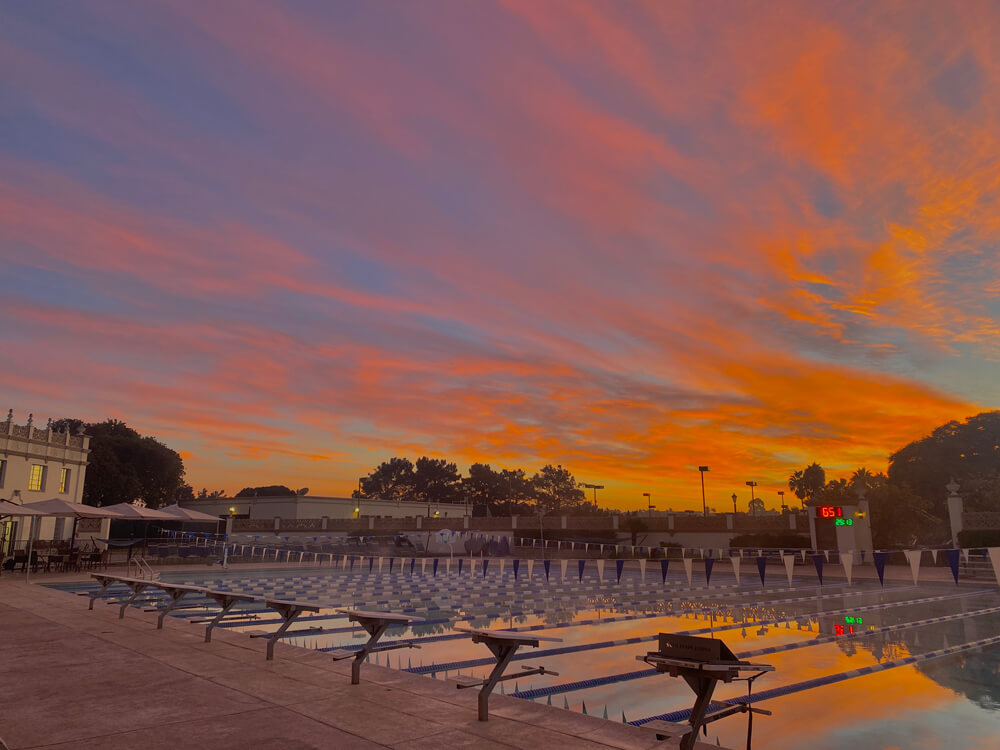 USD Sports Center Pool sunset