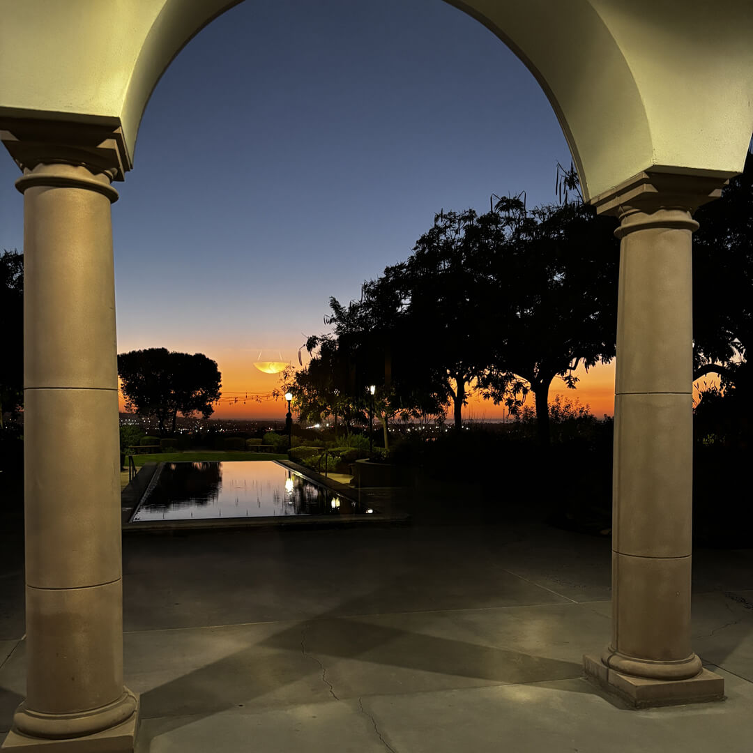 USD reflection pool sunset