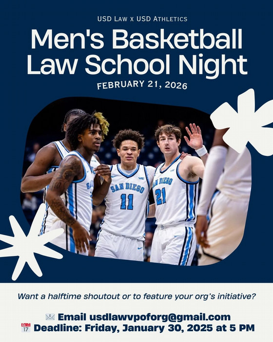 men's basketball law school night flyer