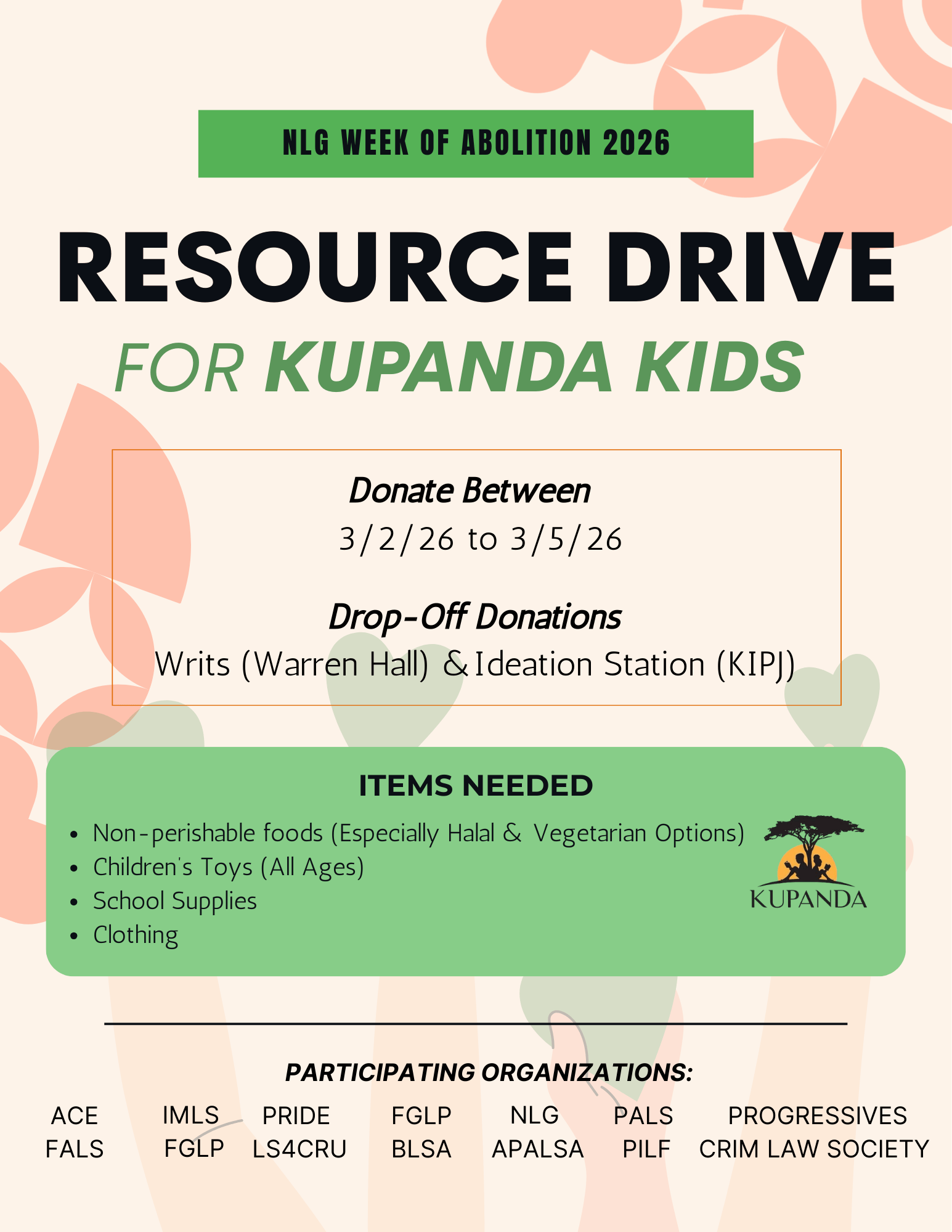 Resource Drive for Kupanda Kids